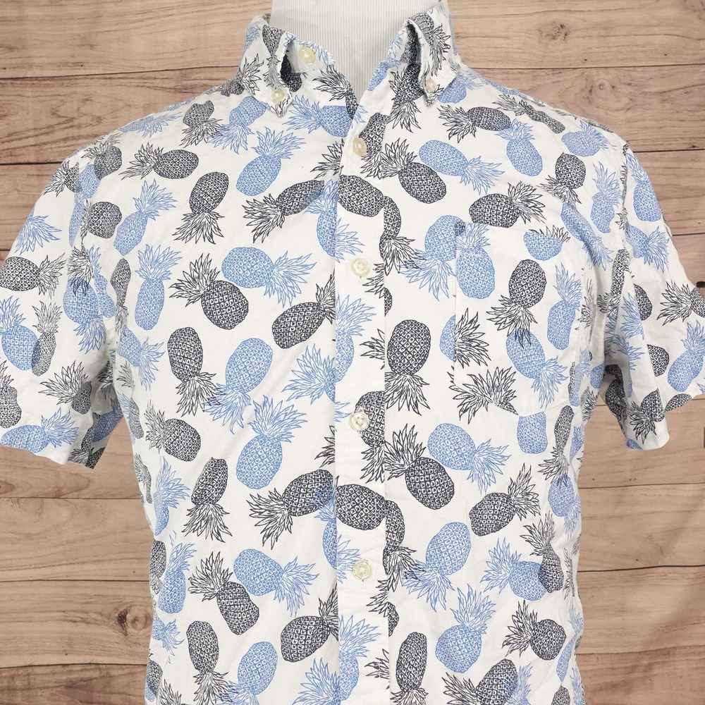 Sonoma Goods For Life Shirt Mens L Pineapple Short Sleeve Button-Up Hawaiian